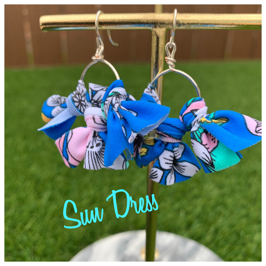 Sun dress print earrings